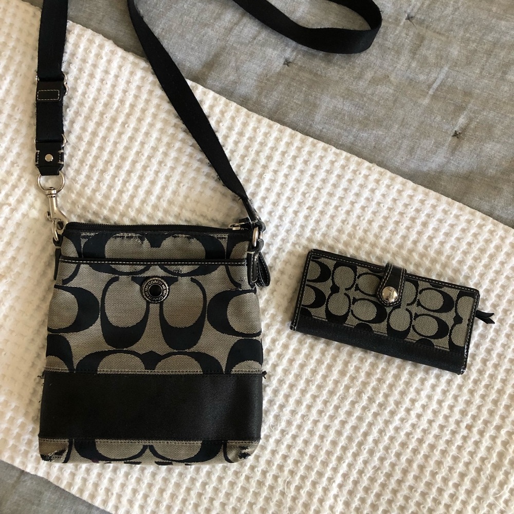 Black and White Coach Satchel